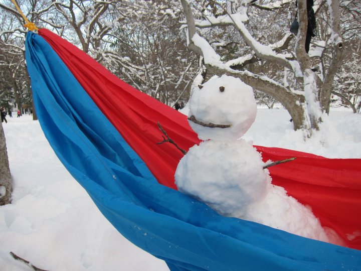 Hammocking in the clearance winter